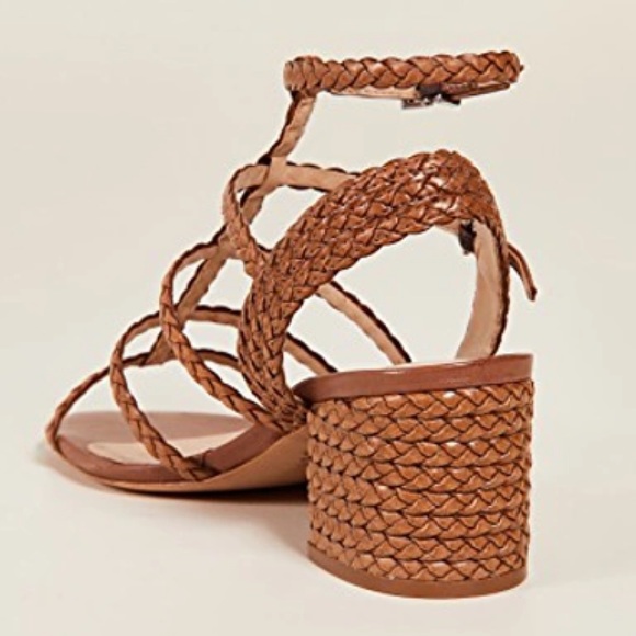 Schutz Rosalia Strappy Block Heel Sandal in Deep Nude Leather, 7.5 - Picture 4 of 14